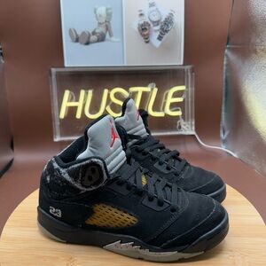 Nike Air Jordan 5 Retro (2006) Black Metallic (PS) Size 2.5Y